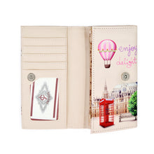 Load image into Gallery viewer, Premium France Eiffel Tower Paris City Print PU Leather Continental Wallet