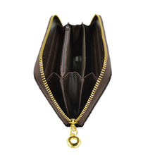 Load image into Gallery viewer, Premium Interlace Pleated PU Leather Zip Around Wallet Wristlet