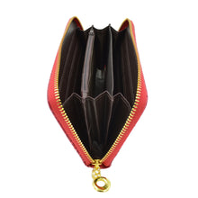 Load image into Gallery viewer, Premium Interlace Pleated PU Leather Zip Around Wallet Wristlet