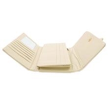 Load image into Gallery viewer, Women's Rhinestone Studded PU Leather Trifold Continental Wallet - Diff Colors