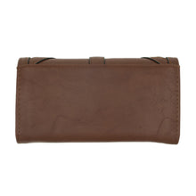 Load image into Gallery viewer, Women's Rhinestone Studded PU Leather Trifold Continental Wallet - Diff Colors