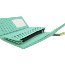 Load image into Gallery viewer, Women's Rhinestone Studded PU Leather Trifold Continental Wallet - Diff Colors