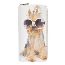 Load image into Gallery viewer, Yorkshire Terrier Puppy Dog Animal Print PU Leather Zip Around Wallet