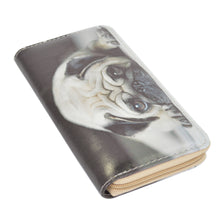 Load image into Gallery viewer, Pug Puppy Dog Animal Print PU Leather Zip Around Wallet
