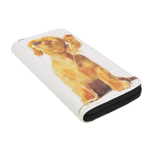 Load image into Gallery viewer, Golden Retriever Puppy Dog Animal Print PU Leather Zip Around Wallet