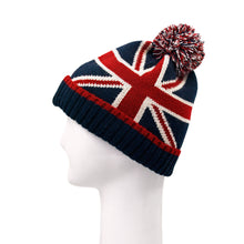 Load image into Gallery viewer, Premium Unisex Warm Knit Union Jack UK British Flag Beanie Hat