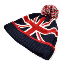 Load image into Gallery viewer, Premium Unisex Warm Knit Union Jack UK British Flag Beanie Hat