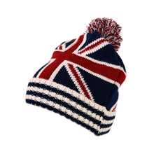 Load image into Gallery viewer, Premium Unisex Warm Knit Union Jack UK British Flag Beanie Hat