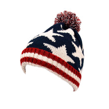 Load image into Gallery viewer, Premium Unisex Warm Knit USA American Flag Style Beanie Hat
