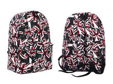 Load image into Gallery viewer, Premium Vintage Black Union Jack UK Flag Canvas Backpack School Shoulder Bag
