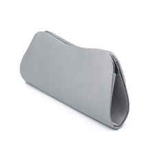 Load image into Gallery viewer, Elegant Pleated Satin & Crystal Hard Clutch Evening Bag