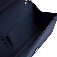 Load image into Gallery viewer, Premium Rainbow Rhinestones Pleated Front Satin Envelope Flap Clutch Evening Bag