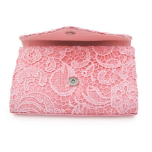 Load image into Gallery viewer, Premium Lace Paisley Floral Fabric Satin Envelope Flap Clutch Evening Bag