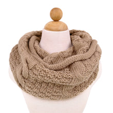 Load image into Gallery viewer, TrendsBlue Premium Winter Thick Infinity Twist Cable Knit Scarf