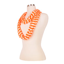 Load image into Gallery viewer, Soft Striped Infinity Loop Jersey Scarf