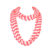 Load image into Gallery viewer, Soft Striped Infinity Loop Jersey Scarf
