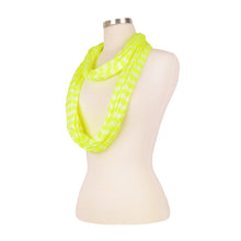 Load image into Gallery viewer, Soft Striped Infinity Loop Jersey Scarf
