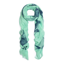 Load image into Gallery viewer, Unique Sharks Animal Print Frayed End Scarf Wrap
