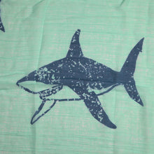 Load image into Gallery viewer, Unique Sharks Animal Print Frayed End Scarf Wrap