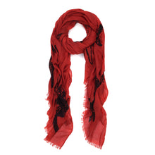 Load image into Gallery viewer, Unique Sharks Animal Print Frayed End Scarf Wrap