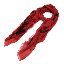 Load image into Gallery viewer, Unique Sharks Animal Print Frayed End Scarf Wrap