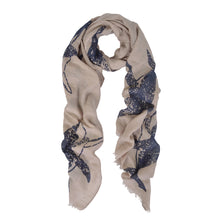 Load image into Gallery viewer, Unique Sharks Animal Print Frayed End Scarf Wrap