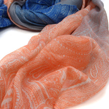 Load image into Gallery viewer, Elegant Ombre Paisley Scarf Wrap