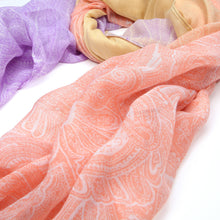 Load image into Gallery viewer, Elegant Ombre Paisley Scarf Wrap
