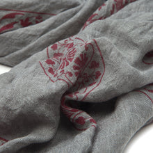 Load image into Gallery viewer, Elegant Viscose Cross Floral Frayed End Scarf Wrap