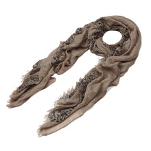 Load image into Gallery viewer, Elegant Viscose Cross Floral Frayed End Scarf Wrap
