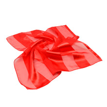 Load image into Gallery viewer, Premium Silk Feel Striped Satin Square Scarf 21"