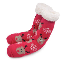 Load image into Gallery viewer, Extra Thick Christmas Themed Thermal Fleece-lined Knitted Plush Winter Socks