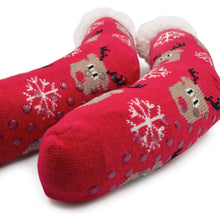 Load image into Gallery viewer, Extra Thick Christmas Themed Thermal Fleece-lined Knitted Plush Winter Socks