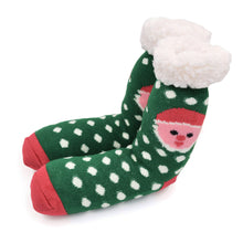 Load image into Gallery viewer, Extra Thick Christmas Themed Thermal Fleece-lined Knitted Plush Winter Socks
