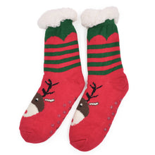 Load image into Gallery viewer, Extra Thick Christmas Themed Thermal Fleece-lined Knitted Plush Winter Socks
