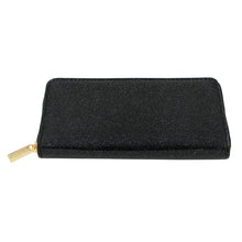 Load image into Gallery viewer, Premium Glitter Bling Smooth Vegan Leather Continental Zip Around Wallet