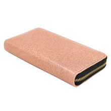 Load image into Gallery viewer, Premium Glitter Bling Smooth Vegan Leather Continental Zip Around Wallet