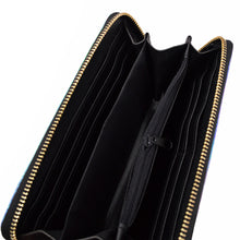 Load image into Gallery viewer, Premium Textured Vegan Leather Multicolor Tie Dye Continental Zip Around Wallet
