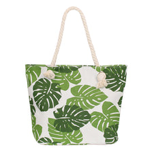 Load image into Gallery viewer, Premium Large Leaves Print Cotton Canvas Tote Shoulder Bag Handbag
