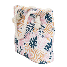Load image into Gallery viewer, Premium Large Leaves Print Cotton Canvas Tote Shoulder Bag Handbag
