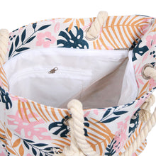 Load image into Gallery viewer, Premium Large Leaves Print Cotton Canvas Tote Shoulder Bag Handbag
