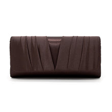 Load image into Gallery viewer, Elegant Classic Solid Satin Pleated Satin Flap Clutch Evening Bag Handbag
