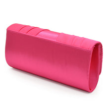 Load image into Gallery viewer, Elegant Classic Solid Satin Pleated Satin Flap Clutch Evening Bag Handbag
