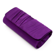 Load image into Gallery viewer, Elegant Classic Solid Satin Pleated Satin Flap Clutch Evening Bag Handbag
