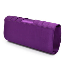 Load image into Gallery viewer, Elegant Classic Solid Satin Pleated Satin Flap Clutch Evening Bag Handbag
