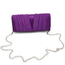 Load image into Gallery viewer, Elegant Classic Solid Satin Pleated Satin Flap Clutch Evening Bag Handbag

