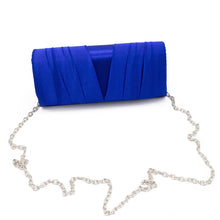 Load image into Gallery viewer, Elegant Classic Solid Satin Pleated Satin Flap Clutch Evening Bag Handbag
