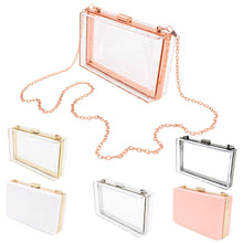 Load image into Gallery viewer, Premium Transparent Clear Acrylic Hard Box Clutch Bag Handbag
