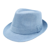 Load image into Gallery viewer, Premium Jeans Fabric Solid Color Fedora Hat
