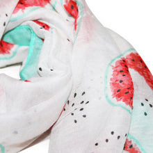 Load image into Gallery viewer, Premium Watermelon Print Cotton Blend Scarf Wrap
